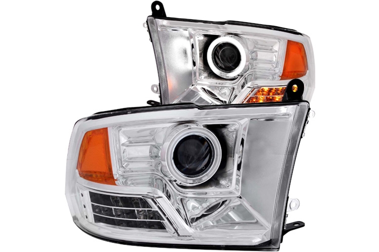 Chrome O-Style CCFL Halo Headlights 09-18 DODGE RAM